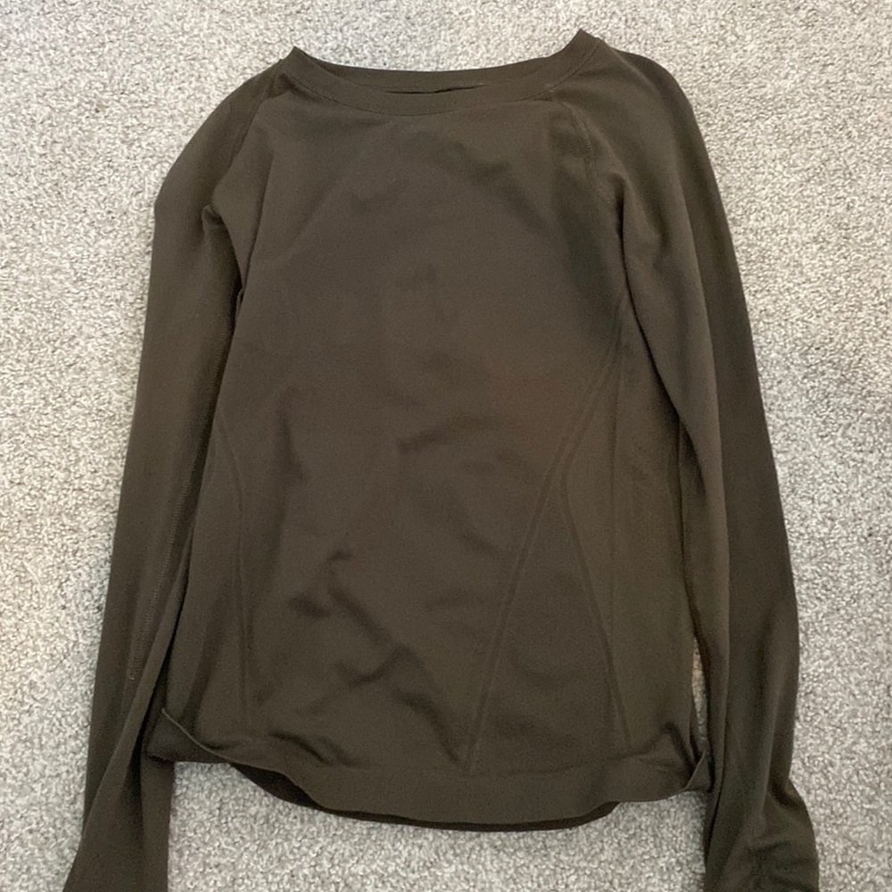 ATHLETIC LONG SLEEVE TOP / xs / dark green /
